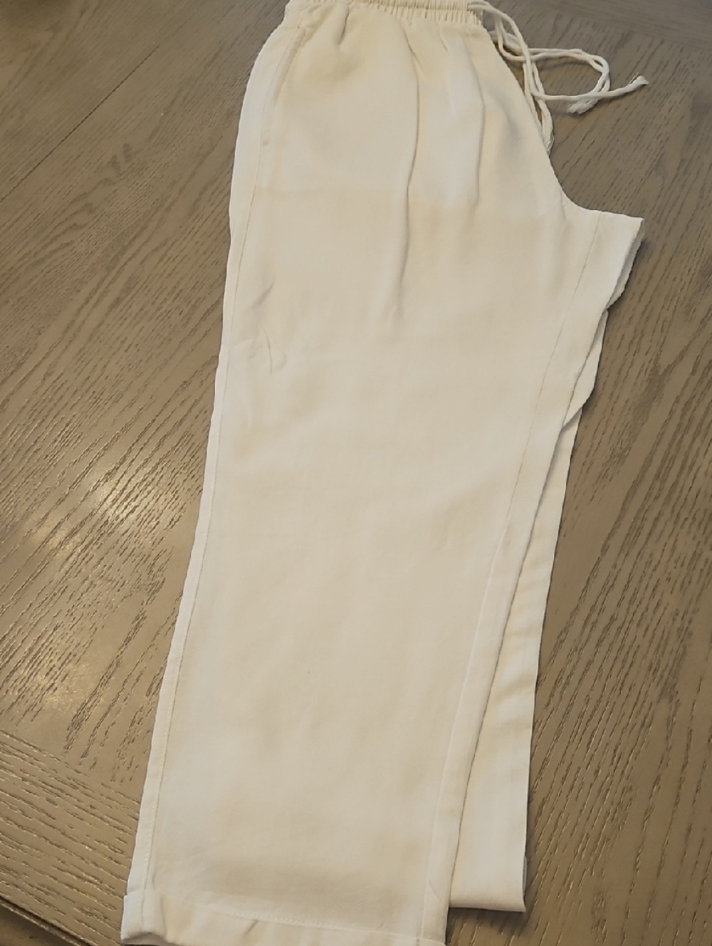 Women's Cream Drawstring Lounge Pants